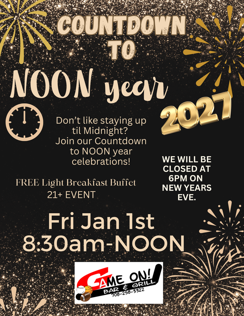 COUNTDOWN TO NOON YEAR CELEBRATION!