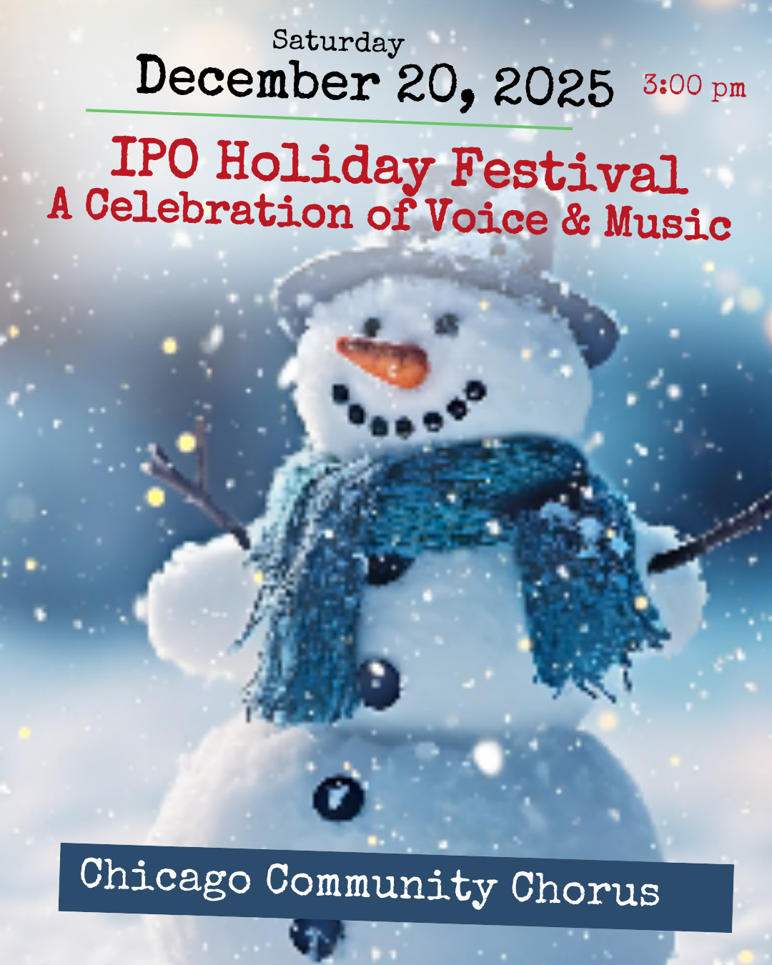 IPO HOLIDAY FESTIVAL-A CELEBRATION OF VOICE & MUSIC